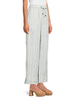 Penla Linen Striped Pants