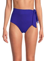 Side Tie High-Waist Bikini Bottom