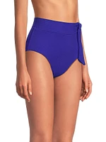 Side Tie High-Waist Bikini Bottom