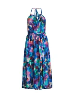 Abbie Floral Cotton Halter Dress