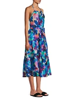 Abbie Floral Cotton Halter Dress