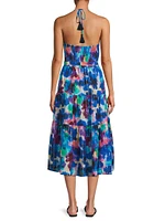 Abbie Floral Cotton Halter Dress