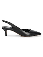 Piery-GA Leather Slingback Pumps