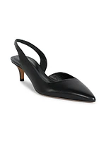 Piery-GA Leather Slingback Pumps