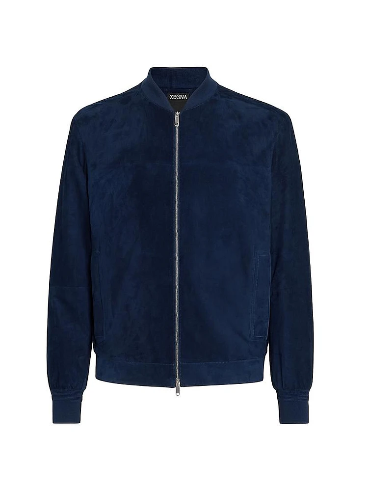 Suede Bomber Jacket