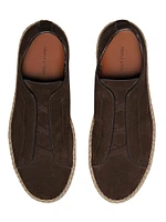 Suede Triple Stitch Espadrilles