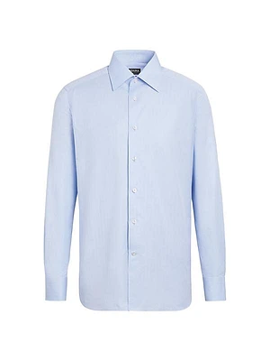 Sea Island Cotton Long-Sleeve Tailoring Shirt