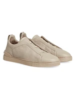 Deerskin Triple Stitch Sneakers