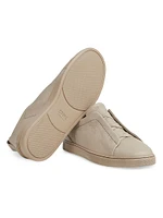 Deerskin Triple Stitch Sneakers