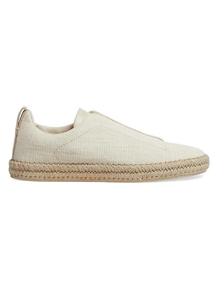 Linen Blend Triple Stitch Espadrilles