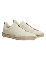 Linen Blend Triple Stitch Espadrilles