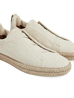 Linen Blend Triple Stitch Espadrilles