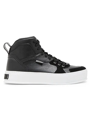 Logo-Detailed High-Top Sneakers