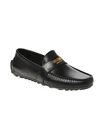 Logo-Accented Leather Driving Loafers