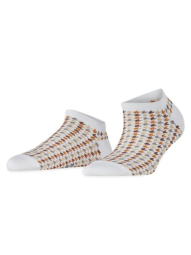 Vibrant Boost Houndstooth Ankle Socks