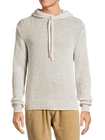 Cotton-Blend Knit Hoodie