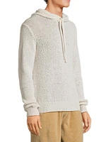 Cotton-Blend Knit Hoodie