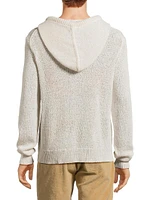 Cotton-Blend Knit Hoodie