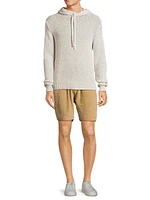 Cotton-Blend Knit Hoodie