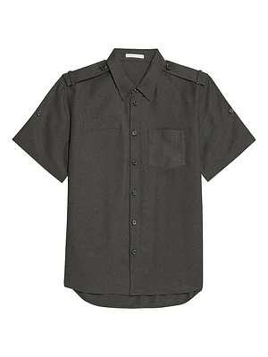 Epaulette Short-Sleeve Shirt