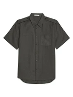 Epaulette Short-Sleeve Shirt