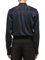 Epaulette Button-Front Shirt