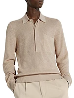 Cotton and Silk Polo Shirt