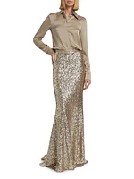 Sequin Mermaid Maxi Skirt