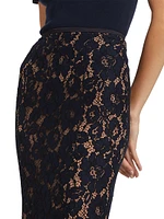 Lace Fishtail Maxi Skirt