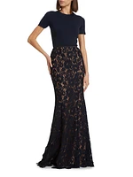 Lace Fishtail Maxi Skirt