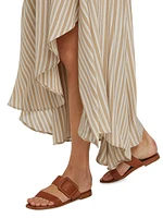 Striped Silk Caftan Shirtdress