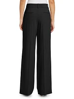 Pleated Wool Slouch Trousers