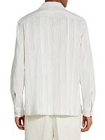 Cotton Linen and Silk Crossover Blend Shirt