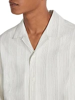 Cotton Linen and Silk Crossover Blend Shirt