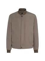 Silk and Linen Bomber Jacket