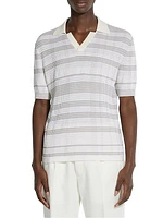 Cotton and Silk Blend Polo Shirt