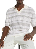 Cotton and Silk Blend Polo Shirt