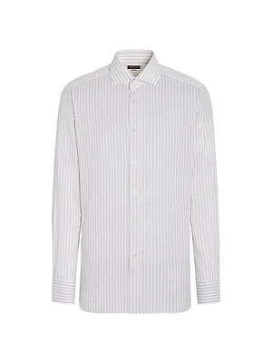 Centoventimila Cotton and Linen Shirt