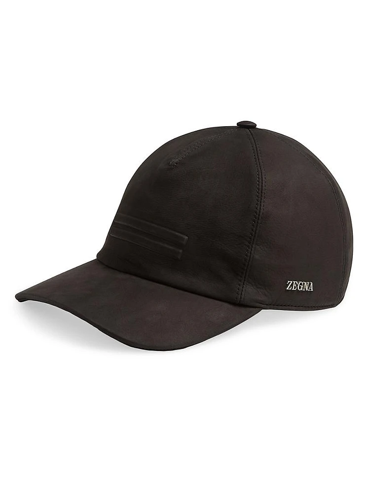 Leather Baseball Cap