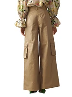 High-Rise Wide-Leg Cargo Pants