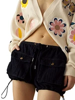 Denim Cargo Bloomer Shorts