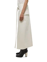 Trench Cotton-Blend Wrap Midi Skirt