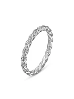 Pavé Petite Band Ring 18K White Gold