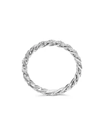 Pavé Petite Band Ring 18K White Gold