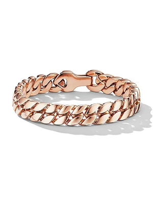 Curb Chain Bracelet 18K Rose Gold, 11.5MM