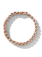 Curb Chain Bracelet 18K Rose Gold, 11.5MM