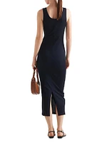 Ribbed Knit Cotton Dress