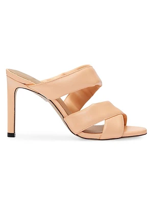 Open-Toe Mules in Nappa Leather