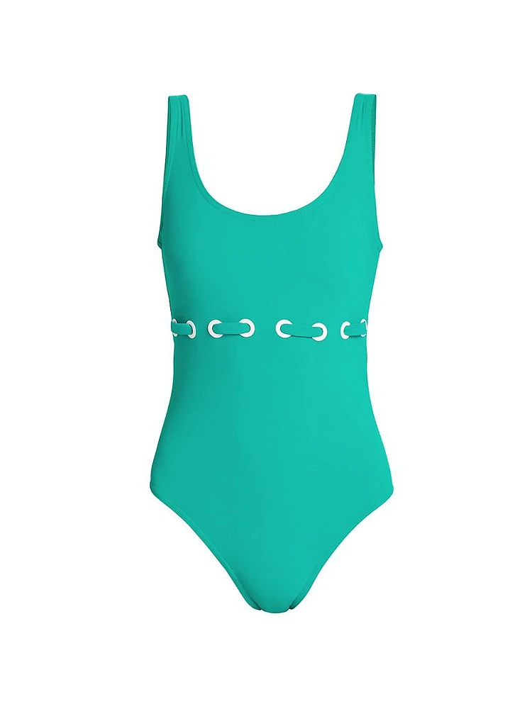 Lulu Scoopneck Silent Underwire One-Piece Swimsuit