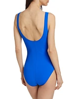 Lulu V-Neck Silent Underwire Tank One-Piece Swimsuit